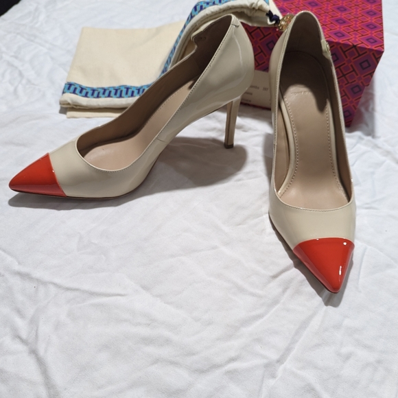 Tory Burch dulce de leches samba Elizabeth 85mm pump soft patent leather - Picture 5 of 7